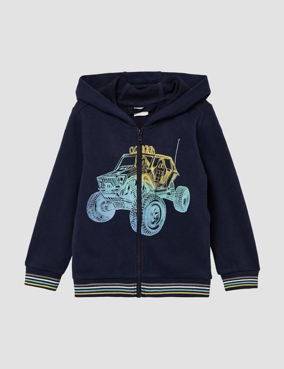 Immagine prodotto S.Oliver Sweatshirt Jacke Kapuzen-Sweatshirtjacke mit Frontprint (116, 122)