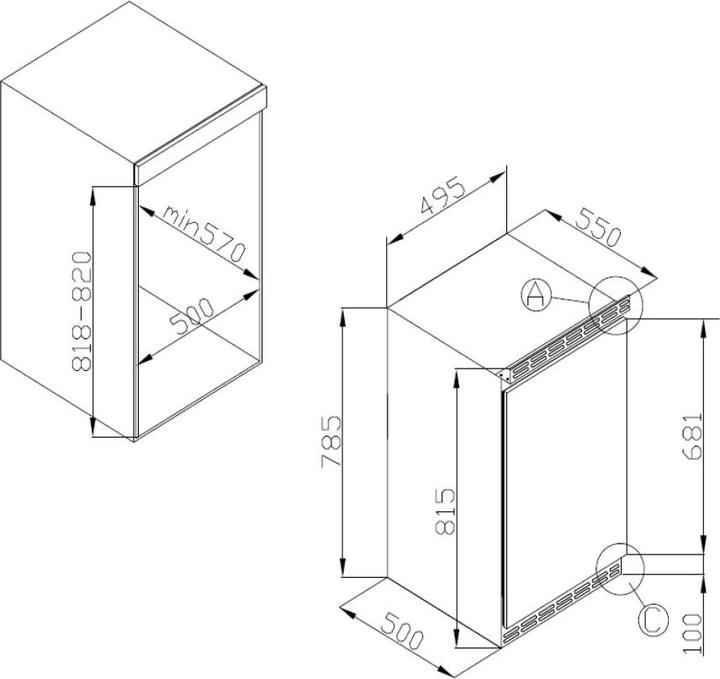 Produktbild Amica UKSD 361 951 (82 l)