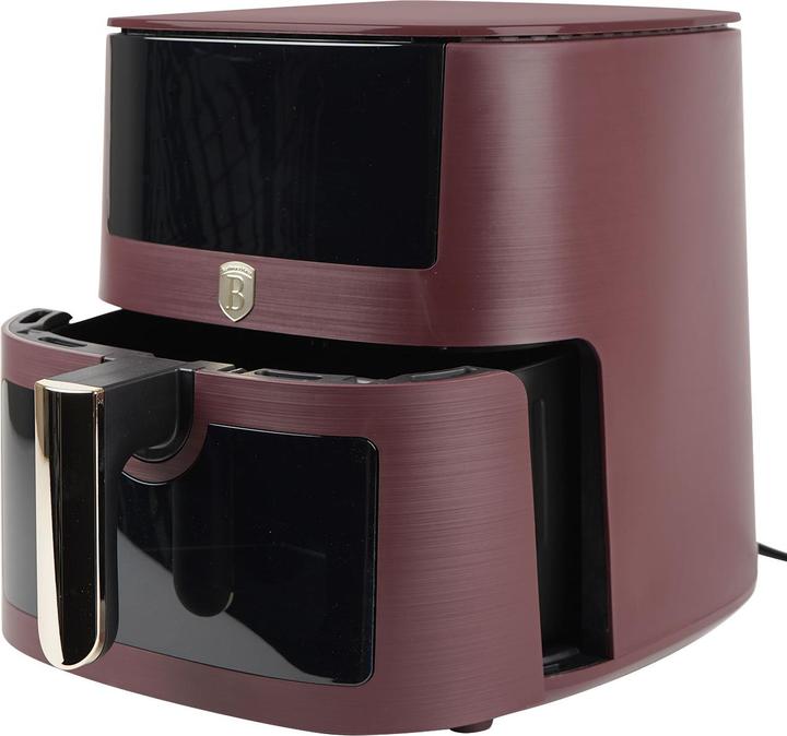 Actual product image BerlingerHaus Hot air fryer with 8 cooking programmes and keep warm function, 8l, bordeaux