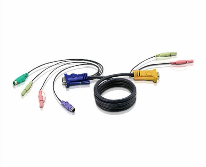 Image du produit Aten Câble PS/2 relié au commutateur KVM, 1,8m