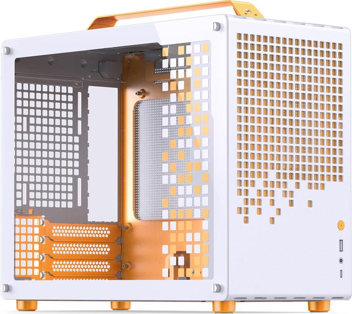 Produktbild Jonsplus MATX Handle Case Z20 - White-Orange (mATX)