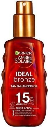 Actual product image NoName Ambre Solaire Ideal Bronze Protective Oil Sun Cream SPF15 with Shea Butter 150ml (Suntan oil, SPF 15, 150 ml)