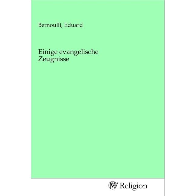 Einige evangelische Zeugnisse, Sachbücher