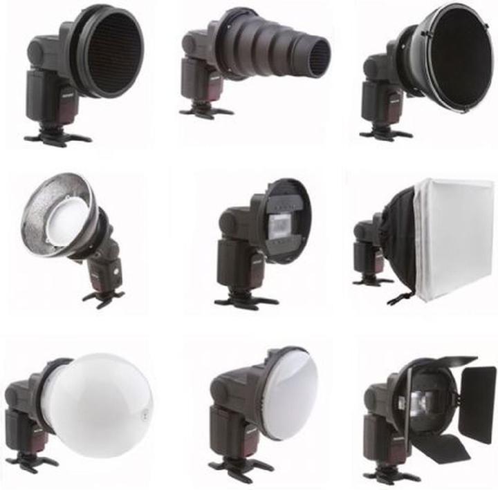 Produktbild Falcon Eyes Universelles Speedlite Kamerablitz Strobist Set SGA-K9 (Blitzgerät Ersatzteile)