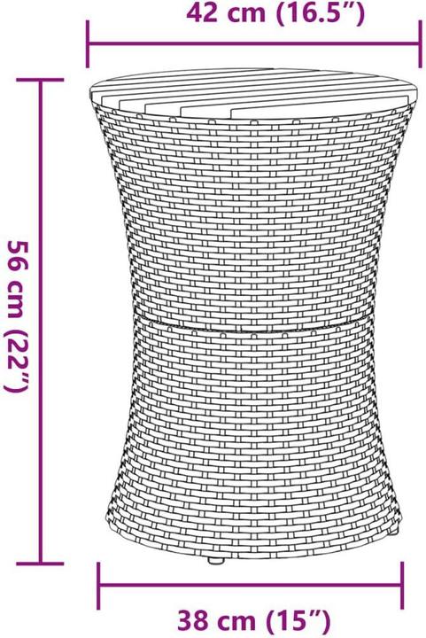 Actual product image vidaXL Garten Beistelltisch