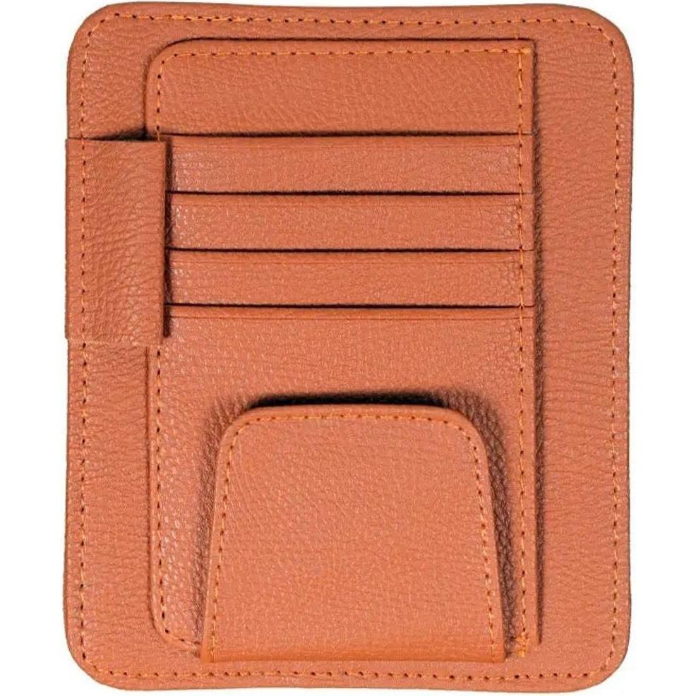 König Design, Brillen Zubehör, Sonnenbrillenhalter Auto Brillenhalter universal Halter Kartenfach Sonnenblende, Orange