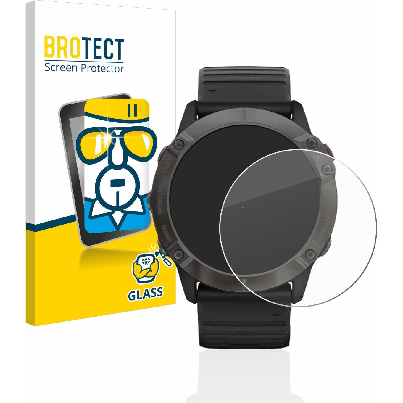 BROTECT Panzerglas Hartglas Displayschutz, Smartwatch Schutzfolie, Transparent