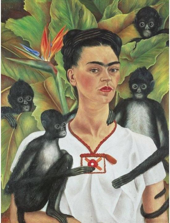 Image du produit Piatnik Frida Kahlo Autoportrait aux singes T (1000 pièces)