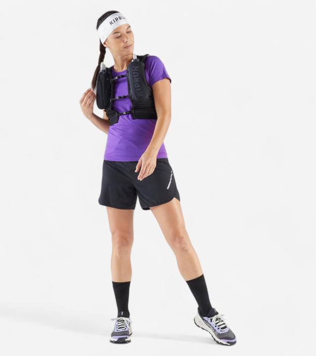Produktbild Kiprun Laufshirt kurzarm Trailrunning Damen nahtlos - Run 500 Comfort Slim lila (XL)
