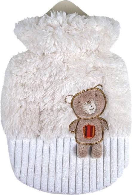 Immagine prodotto Universal Textiles Sanger Wärmflasche Bär Piet Vliesbezug 0.8L (0.80 l, Fiaschetta da letto con coperchio)