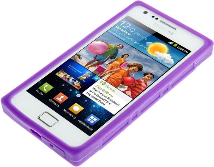 Produktbild König Design Silikon Hülle Retro Kassette für Samsung Galaxy S2 i9100 lila (Samsung Galaxy S2 I9100)