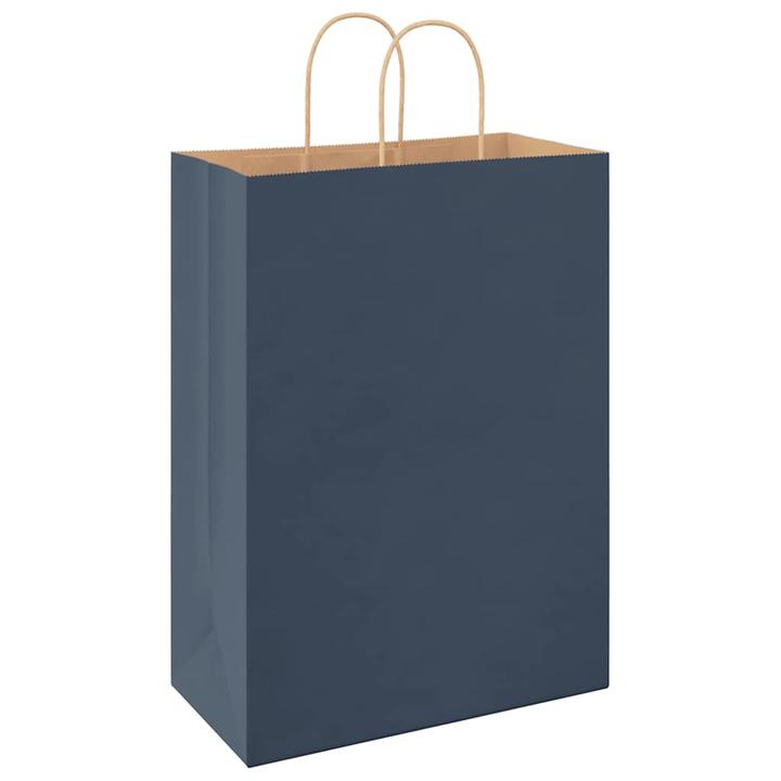Actual product image vidaXL Kraft paper bags 50 pcs. with handle Blue 32x17x44 cm paper bag (Gift bag, 50 x)