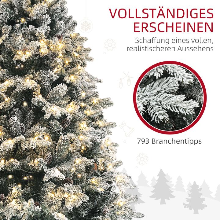 Actual product image Homcom Weihnachtsbaum Kunststoff, Stahl Grün (180 cm)