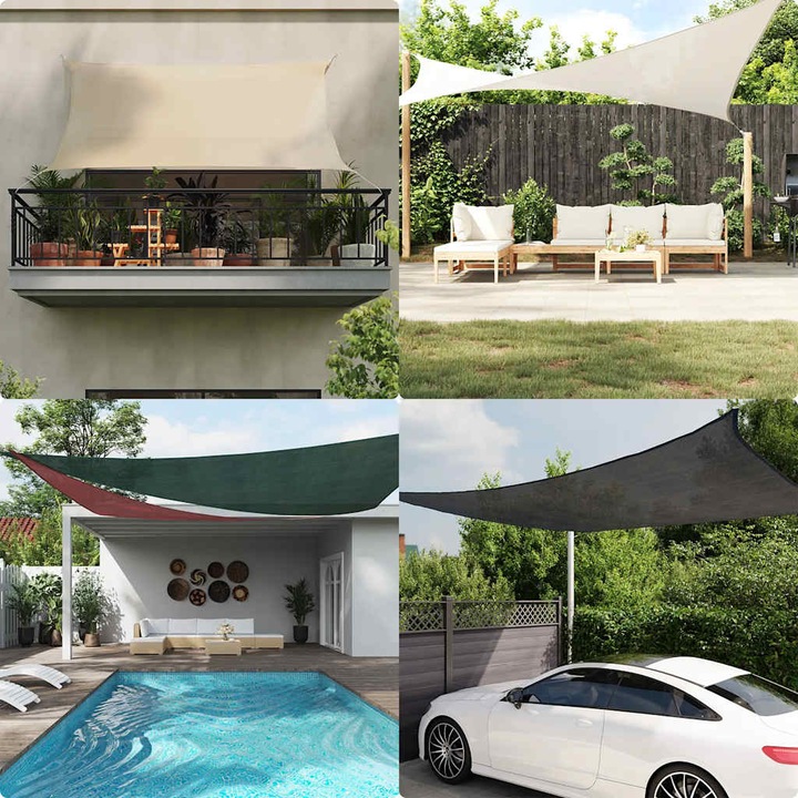 Actual product image VidaXL Sonnensegel 160 g/m² Rechteckig HDPE (5 x 7 m)