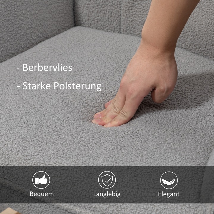 Produktbild Homcom Schaukelstuhl mit Armlehnen und Holzfüssen