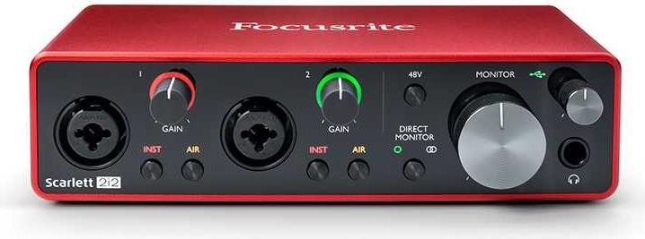 Image du produit Focusrite Scarlett 2i2 3ème gène (USB)