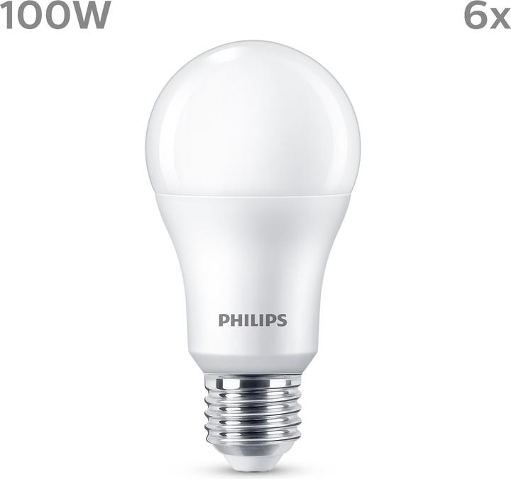 Actual product image Philips Bulbs (E27, 13 W, 1521 lm, 6 x, E)