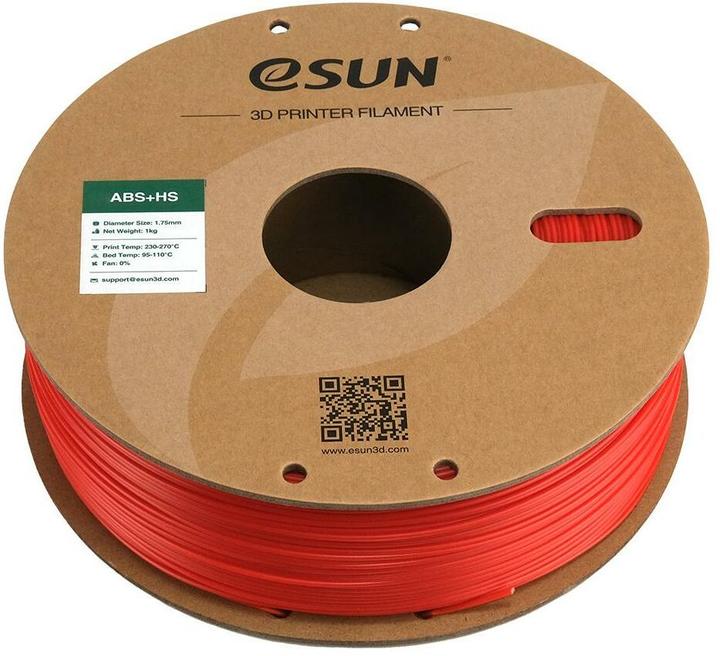 Image du produit eSUN EABS+HS 1,75mm RED 1kg (ABS, 1.75 mm, 1000 g, Rouge)