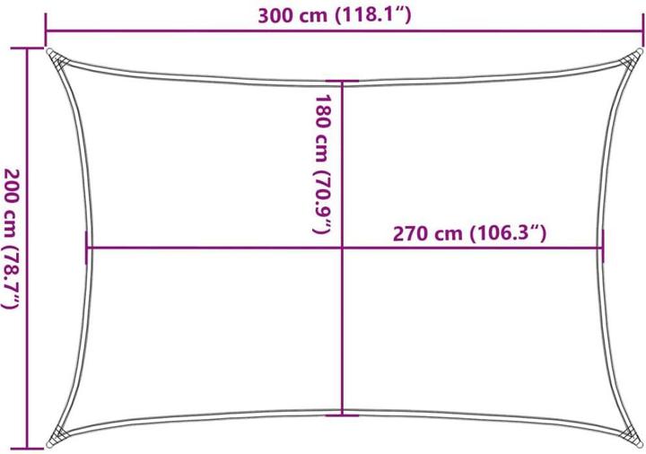Produktbild vidaXL Sonnensegel (2 x 3 m)