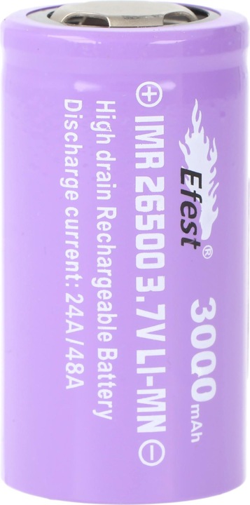Actual product image Efest Battery IMR 26500 positive pole flat (1 pcs., 26500, 3000 mAh)