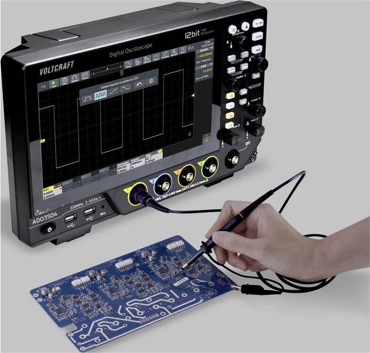 Produktbild Voltcraft ADO-3504 Digital-Oszilloskop 350 MHz 2.5 GSa/s 250 Mpts 12 Bit Digit (CAT II 300V)
