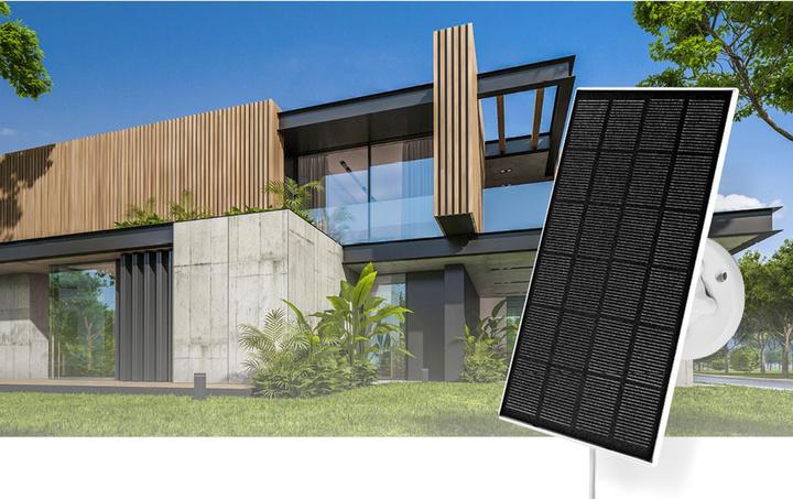 Produktbild Nedis Sonnenkollektor 4.5 V DC 0.5 A A Micro USB Seillänge: 3.00 m Zubehör für: WIFICBO30WT (3 W)