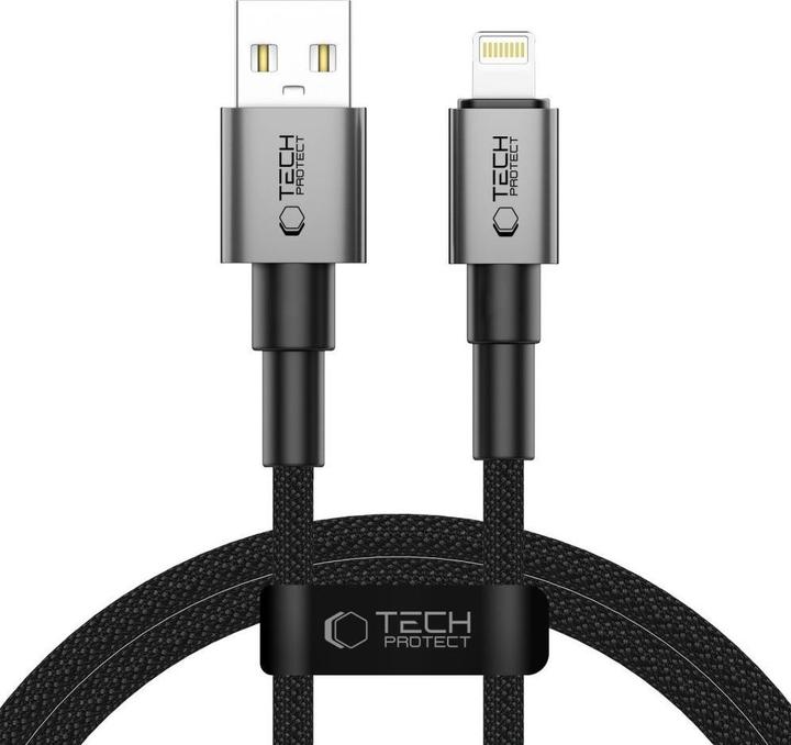 Image du produit Tech-Protect UltraBoost DNA USB-A / Lightning cable 15W/2.4A 100 cm - gray (1 m, 15 W)