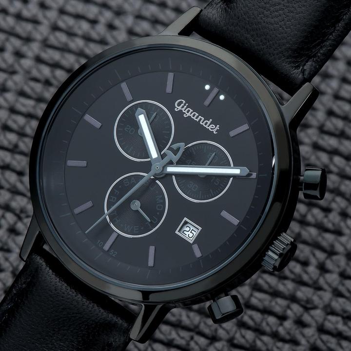 Produktbild Gigandet Klassische Herrenchronograph mit Datum, Wochentag und 5 ATM Wasserdichtigkeit (Analoguhr, Chronograph)