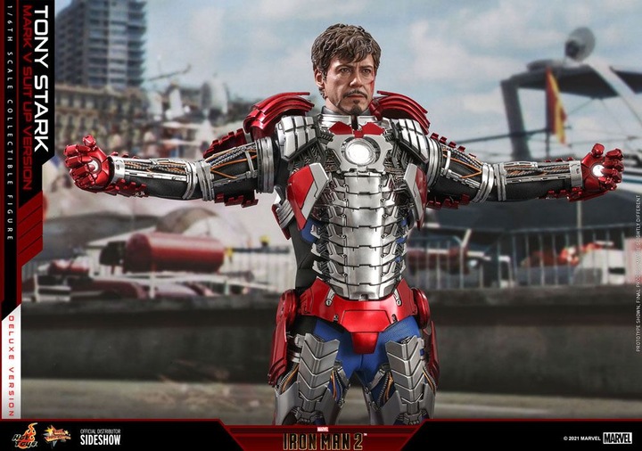 Image du produit Hot Toys Movie Masterpiece 1/6 Tony Stark (Mark V Suit Up Version) Deluxe