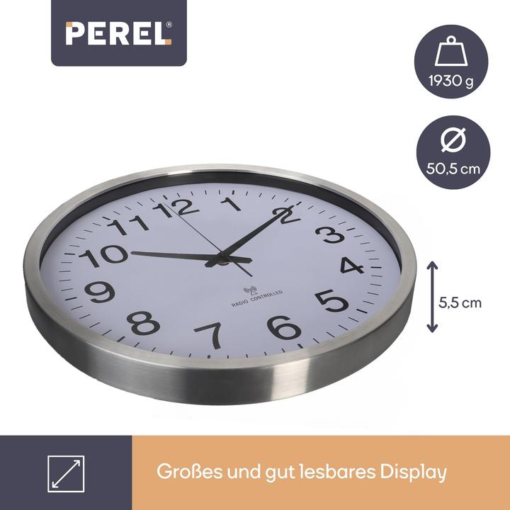 Image du produit Perel Horloge murale (50 cm)