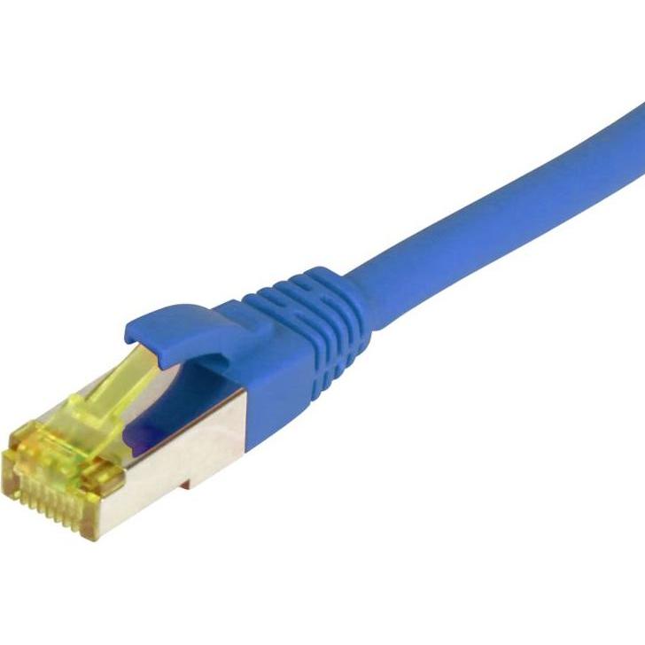 Synergy 21 Kabel Patch-RJ45 S-STP(S/FTP) 500Mhz 0.15m CAT6A *blau* TPE/LSZH(Ultraflex) AWG26 mit CAT7 Rohkabel (S/FTP, C...
