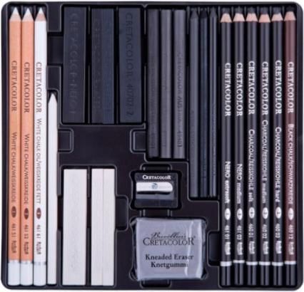 Cretacolor Zeichenstift Set Black and White (25 x)