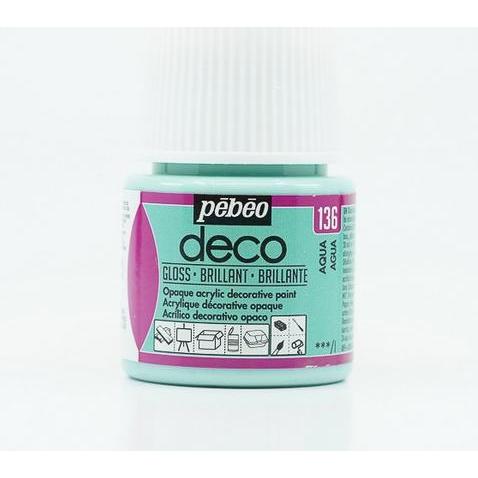 Thumbnail - Pebeo, Künstlerfarbe + Bastelfarbe, Deco Glänzende Acrylfarben (Aqua, 45 ml)