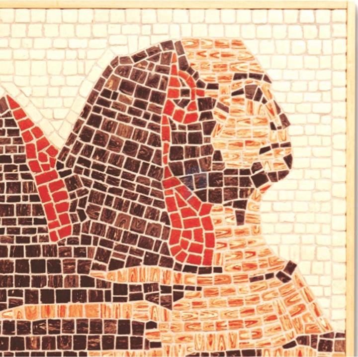 Image du produit Block Cuit. Mosaïque de pierre céramique - Pyramide de Gizeh (34 x 27 cm)