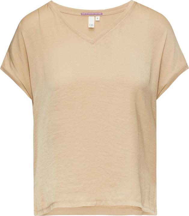 Produktbild S.Oliver T-Shirt Fabricmix-Shirt im Loose Fit mit V-Ausschnitt (XS)