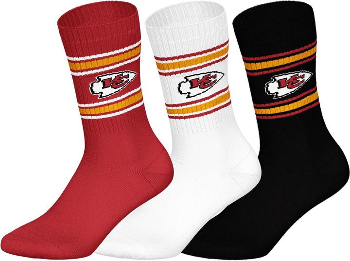 Image du produit Barefoot Kansas City Chiefs 3pk Crew Socks - Grösse 39-42 (39 - 42)