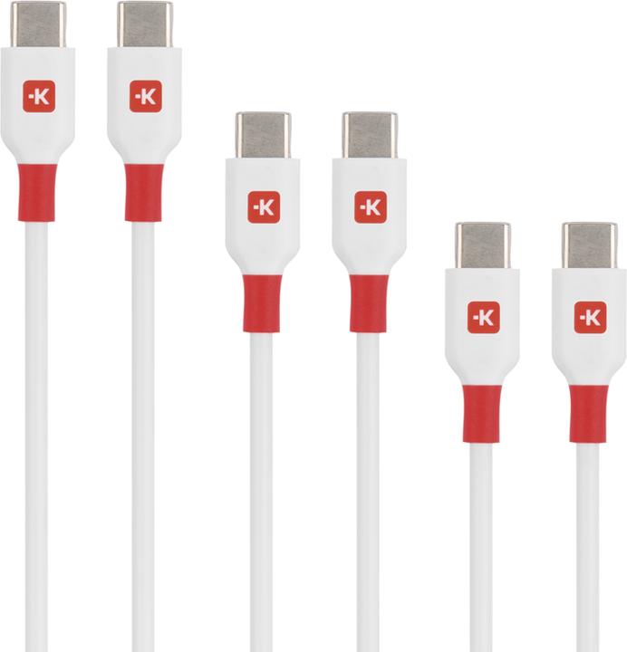 Image du produit Skross Câble USB USB-C to USB-C Cables 2.0 Multipack, 0,15m / 1,2m / 2,0m wt (2 m, USB 2.0, 36 W)