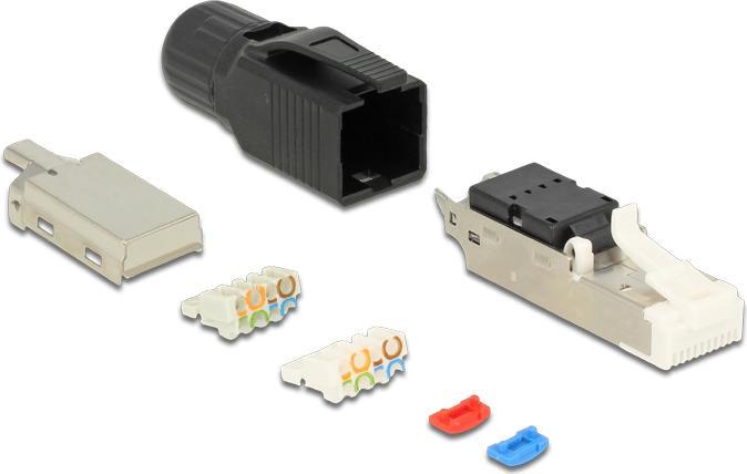 Image du produit Delock Connecteur RJ45 Cat.6A 1 pièce, noir (Câble réseau Connecteur)
