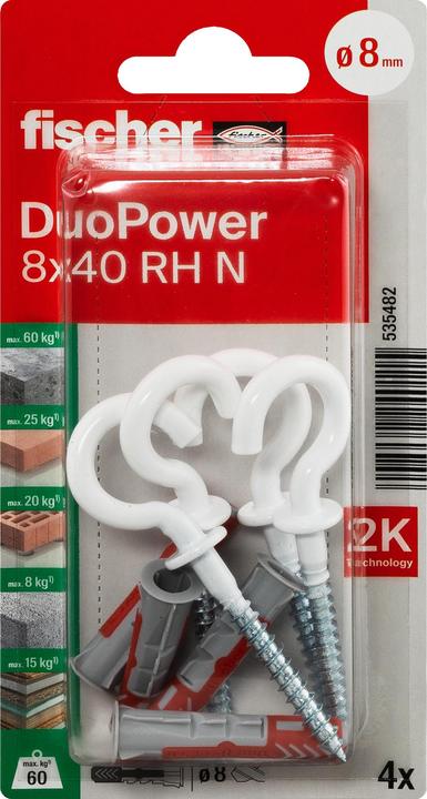 Produktbild Fischer DuoPower 8x40 RH N K (4 Stk.)