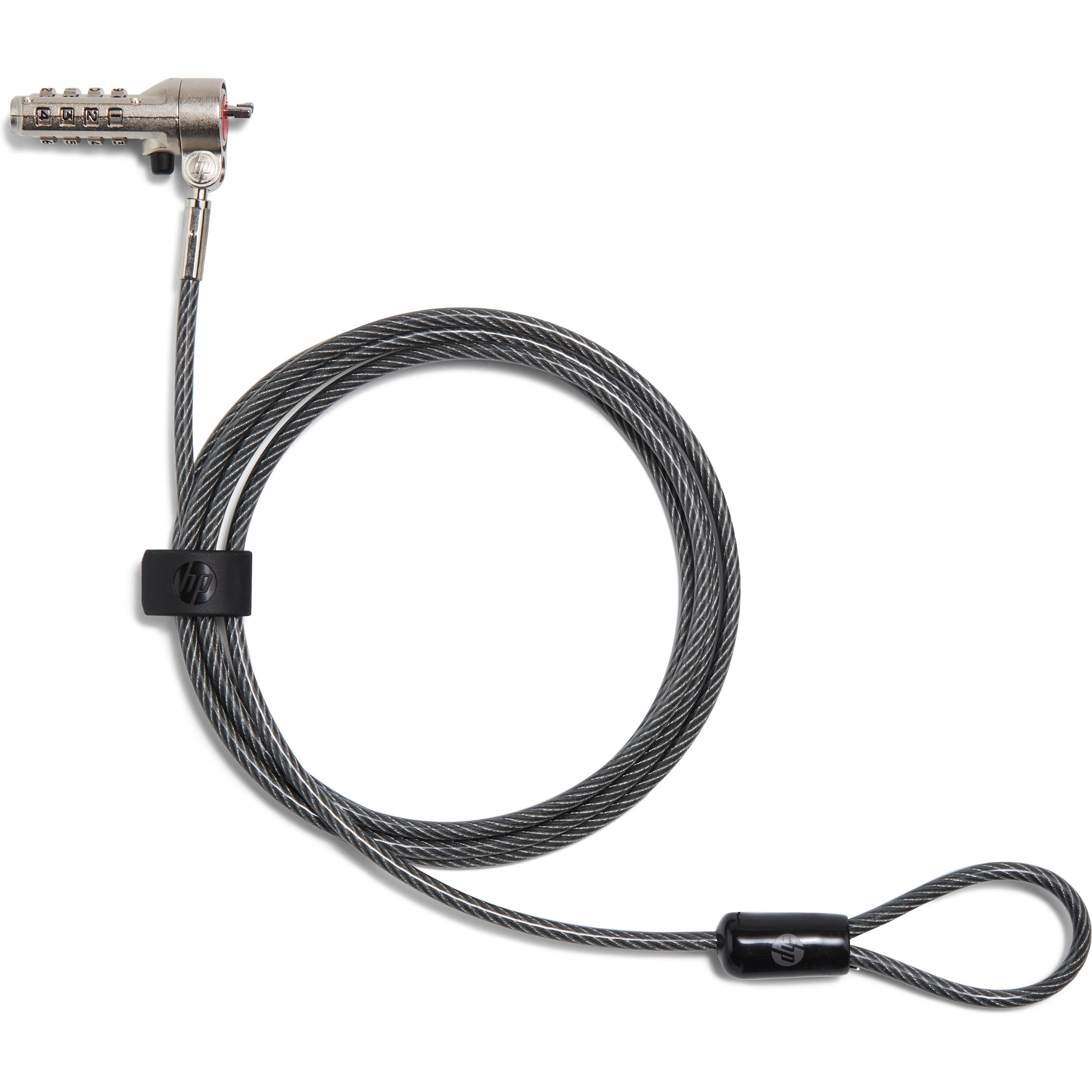 HP Nano Combination, Cable Lock, Notebook Security, Schwarz
