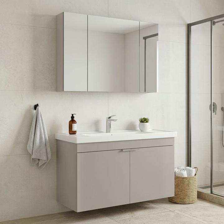 Produktbild Homitis Desna 100 Bathroom Cabinet With Sink & Mirror Set (2 Pieces)
