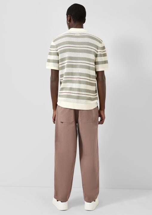 Produktbild s.Oliver Gestreiftes Strickpolo mit durchgehender Knopfleiste (M)