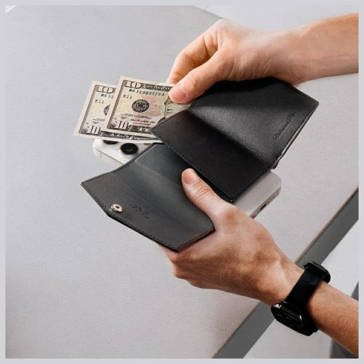 Actual product image Spigen Magnetyczny portfel Valentinus Pro MagSafe czarny
