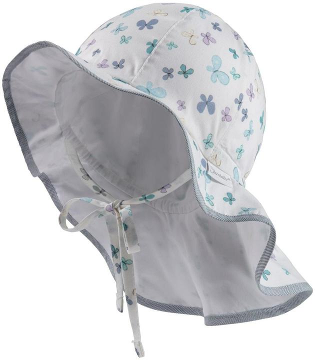 Sterntaler Sonnenhut mit Nackenschutz Schmetterlinge Weiss Gr. 47 (47)