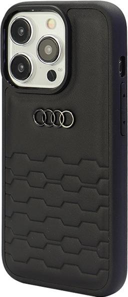 Actual product image Audi GT Synthetic Leather iPhone 15 Pro 6.1 "czarny/black hardcase AU-TPUPCIP15P-GT/D2-BK (Apple iPhone 15 Pro)