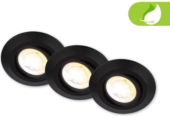 Actual product image Briloner Sustainable ultra-flat LED recessed lights set of 3 (520 lm)