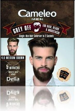 Delia Cosmetics Cameleo - Hair Paint For Men Light Brown. No Gray Hair. Good Coverage. 2x15ml (Light Brown)