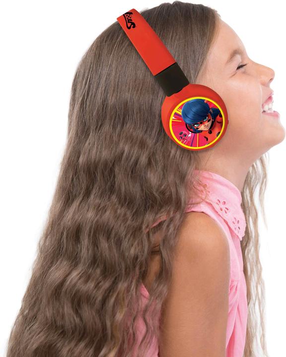 Actual product image Lexibook Miraculous headphones for children, 2 in 1 Bluetooth and cable connection, foldable, volume limiter