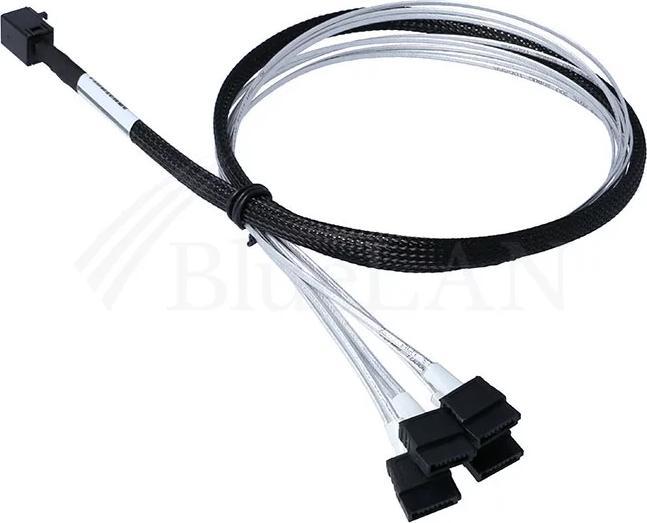 Produktbild BlueLAN internes MiniSAS Hybrid Kabel SFF-8643/4x SATA 50cm (50 cm)