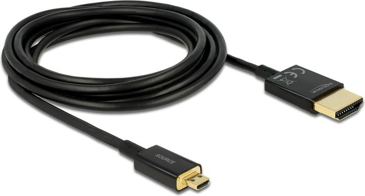 Actual product image Delock HDMI-A/HDMI Micro-D, HDMI cable HDMI type A (standard) HDMI type D (microphone) (3 m, HDMI)